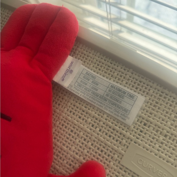 Warmies Red Stuffed Lobster Toy - Picture 6 of 7